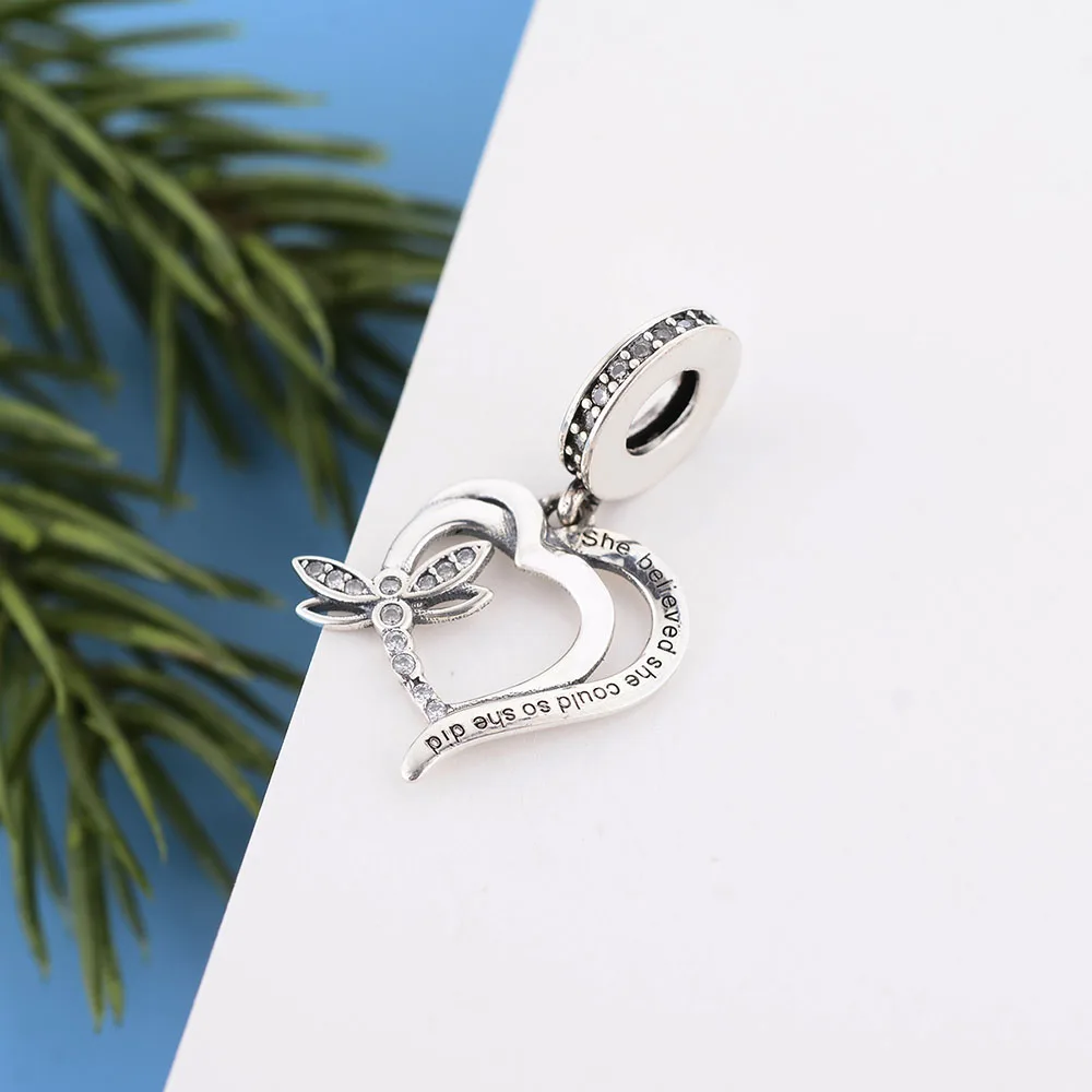 FC ювелирные изделия подходят оригинальный Шарм браслет 925 серебро Стрекоза она