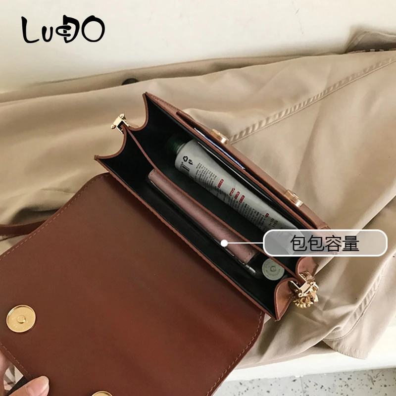 

LUCDO Stone Pattern Ladies Hand bag designer small Chain Crossbody bags For luxury Women 2020 PU Leather Shoulder Messenger Bag