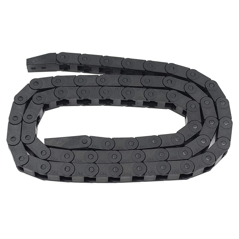 

1 м черный гибкий 7x7 мм Цепной кабель, тип моста без цепи, подходит для 3D принтеров и станков с ЧПУ