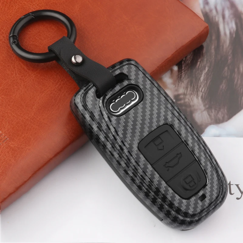New Carbon fiber ABS Matte Car Key Cover Case For Audi A1 A3 A4 A5 A6 A7 A8 Quattro Q3 Q5 Q7 2009 2010 2011 2012 2013 2014 2015 |