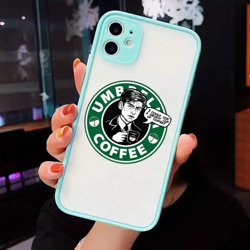 

Umbrella Academy Phone Cases Matte transparent For blue iPhone 12 Mini 11 Pro XR XS Max 7 8 Plus X Back Cover