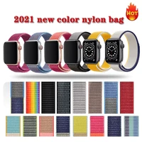 nylon loop watch strap for apple watch band 44mm 40mm for iwatch series 6 se 5 4 3 2 watchbands 38mm 42mm bracelet accessories