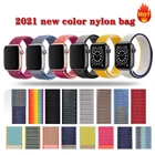 Ремешок нейлоновый для Apple Watch Band 44 мм 40 мм, браслет для iWatch Series 6 Se 5 4 3 2, 38 мм 42 мм, аксессуары для часов