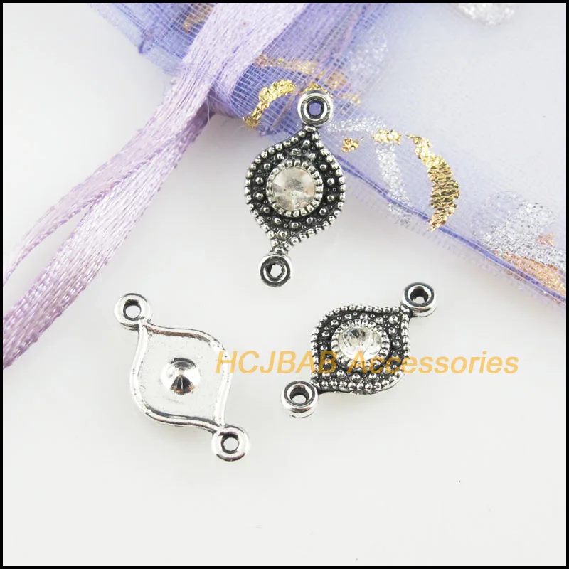 Модные 35 шт. Новый глаз Подвески ясный Хрустальный цветок Разъемы Тибетский