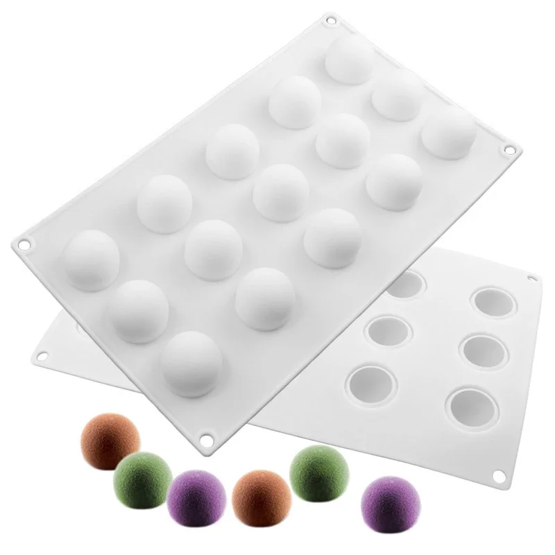 Новые 3D силиконовые формы мини трюфель форма для выпечки в виде круглого шара с 15