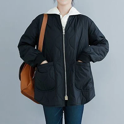 Down padded jacket women winter Korean large size loose wild small thick padded jacket baseball collar jacket tide