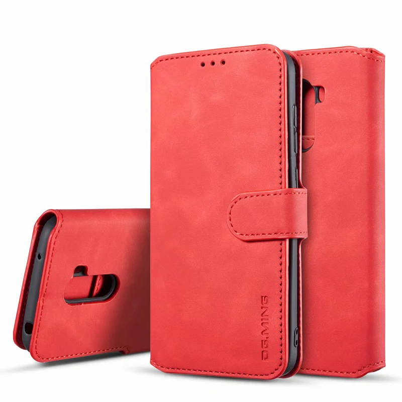Red Кожаный чехол-книжка в стиле ретро для Xiaomi mi Pocophone F1 9T Pro Red mi 7A K20 Note 10 8T 8 7 CC9, бумажник с 3 отделениями для карт, чехол Poco Funda - Цвет: Red
