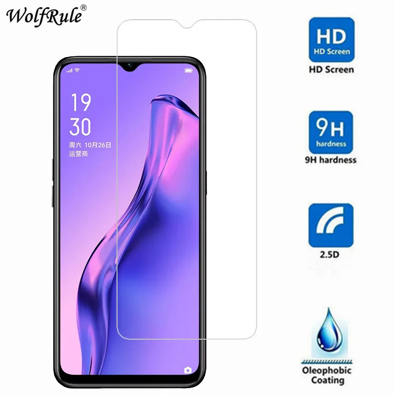 2 piezas de vidrio para OPPO A8 Protector de pantalla para OPPO A8 vidrio templado para OPPO A8 2.5D pel&iacute;cula de tel&eacute;fono antiara&ntilde;azos 6,5"-1