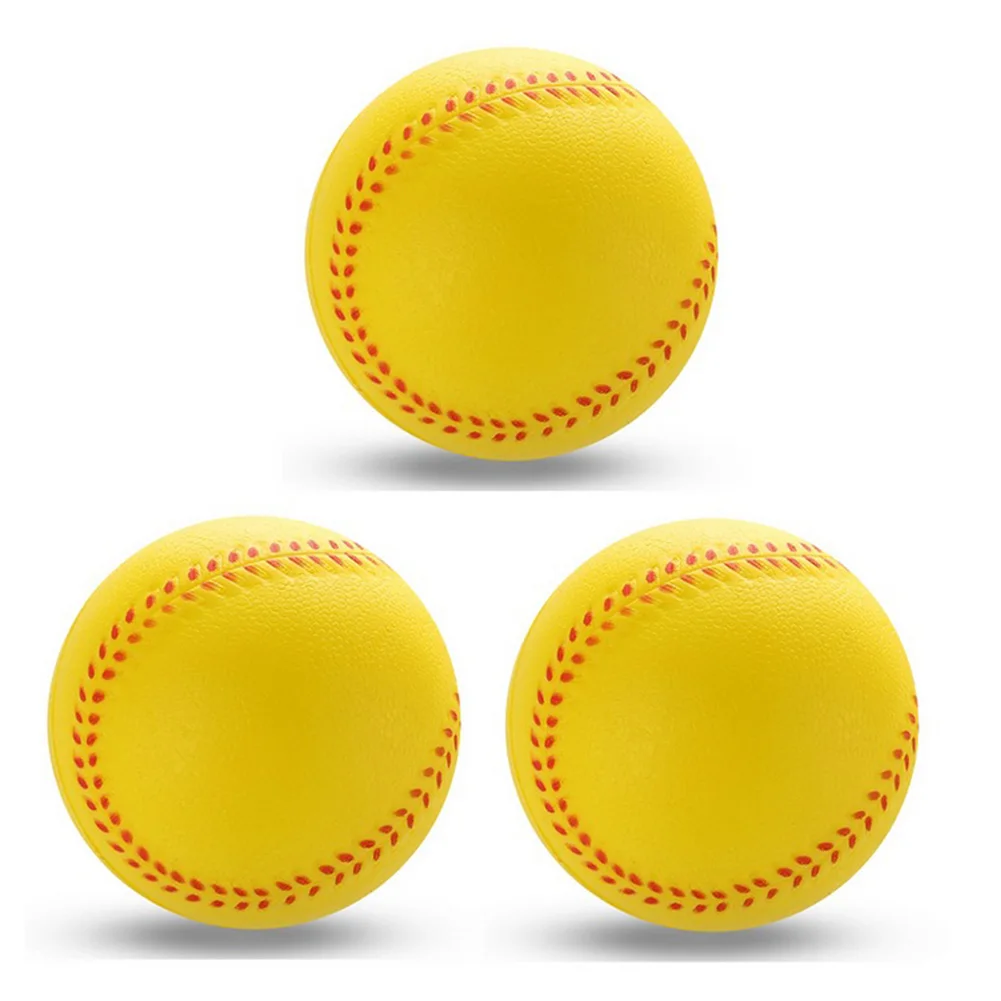 1pcs 6.3cm Relieve Stress Soft Sponge Baseball Indoor Outdoor Practice Training Base Ball Child PU BaseBall Softball Toys Squeez - купить по