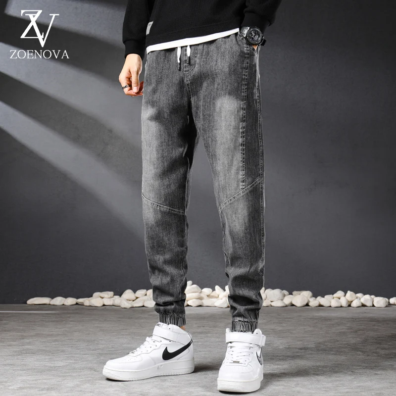 

Джинсы-карго мужские черные, винтажные брюки из денима, джоггеры, мешковатые джинсовые брюки, модель 4XL/5XL, Осень-зима