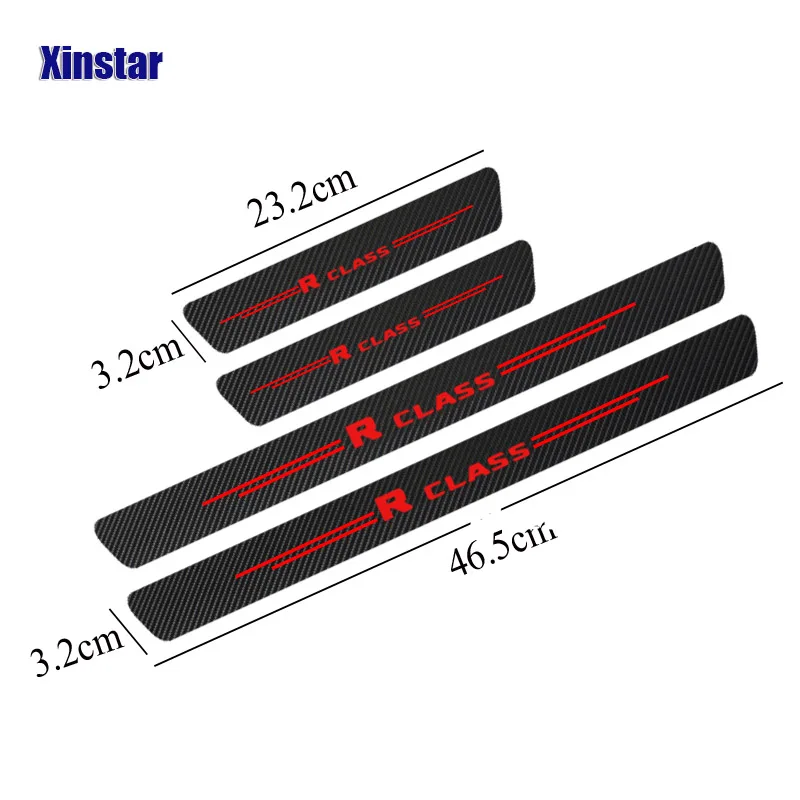 4pcs Car Protector Door Sill Stickers For Mercedes Benz AMG CITAN R V CLASS SPRINTER VIANO VITO W203 W204 W205 W124 W213 - купить по