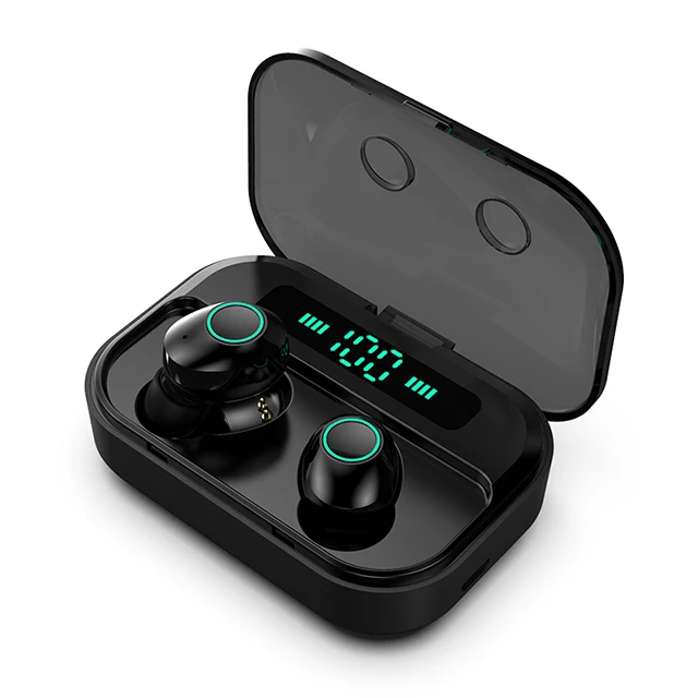 Черный M7 TWS Bluetooth наушники 8D бас объемная гарнитура IPX7 водонепроницаемый шумоподавление Гарнитура спортивные наушники беспроводные наушники - Цвет: Черный