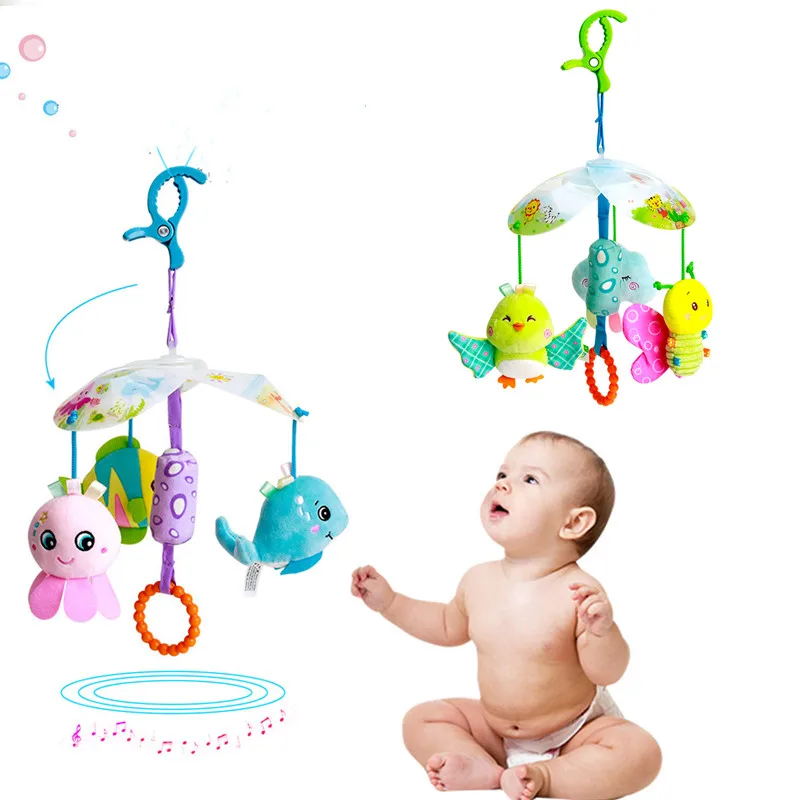 

Baby Plush Cartoon Hanging Toys with Clips for Babies Kids Toddlers Stroller Car Seat Pram Crib Toy Rattle 0 12 month 3 years