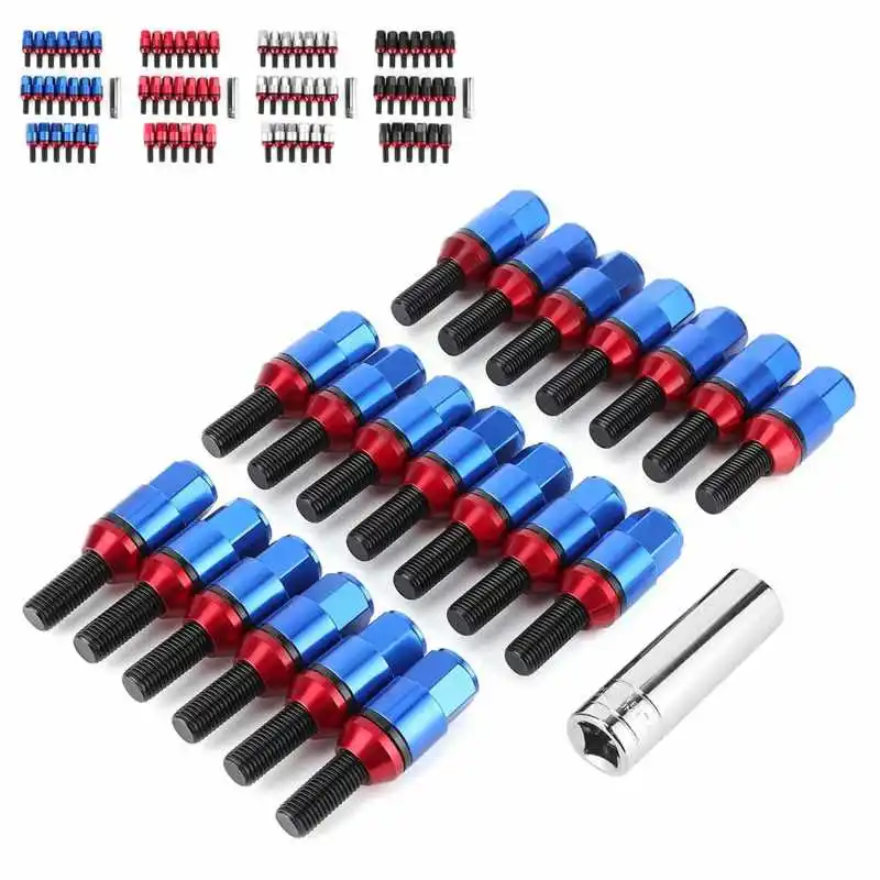 

20pcs For BMW Wheel Lug Bolts 7075-T6 M12x1.5mm Aluminum Aluminum Wheel Lug Bolts Fit for 1 Series E81 E82 E87 E88 New