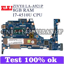 KLKJ LA-A921P Laptop Motherboard For Lenovo YOGA 2 13 Original Mainboard 8GB-RAM I7-4510U/4500U CPU