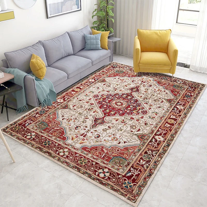 

Morocco Style Retro Carpet for Living Room Home Bedroom Carpet Jacquard Floor Mat Rug Sofa Coffee Table Carpet Bedside Ru