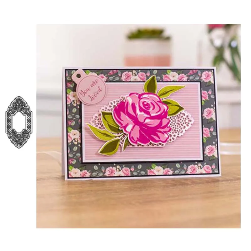 Металлические Вырубные штампы для скрапбукинга с кружевом и бриллиантами JC