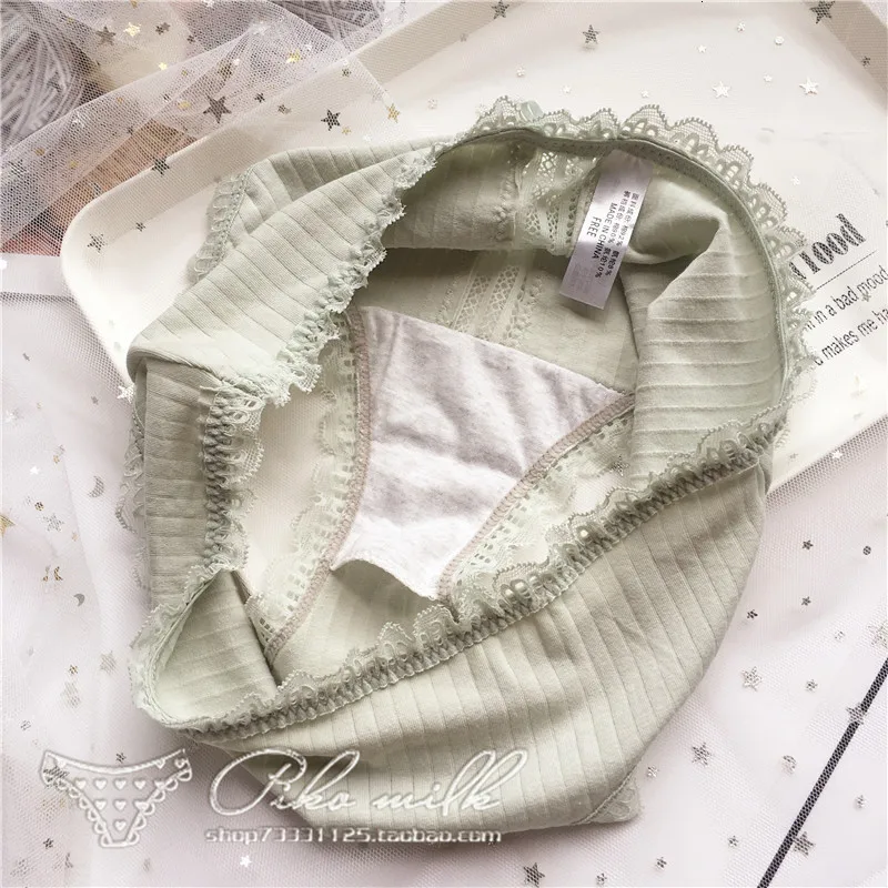 Женские кружевные трусики SP &amp CITY хлопковые бесшовные в полоску с бантиками на