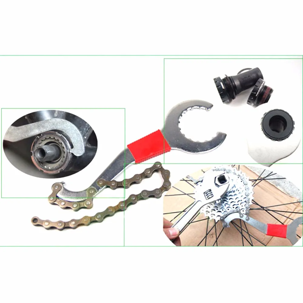 

Three-in-one Bicycle Flywheel Repair Tool Wrench for Bicycle Casstte Body and Bottom Bracket Tool Wrench Bicycle Repair Tools