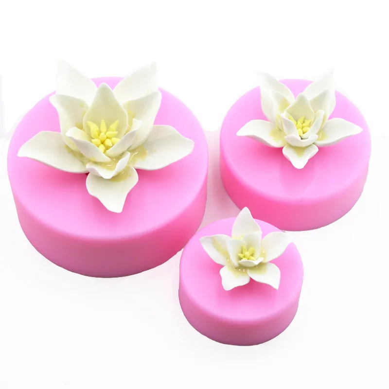 Орхидея среднего размера 3D цветок помадка фотоформа инструмент для украшения