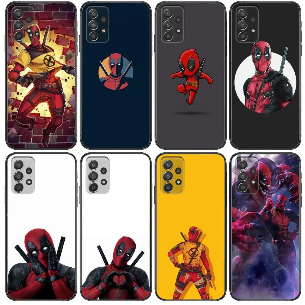 

Deadpool Marvel Phone Case Hull For Samsung Galaxy A70 A50 A51 A71 A52 A40 A30 A31 A90 A20E 5G S Black Shell Art Cell Cove