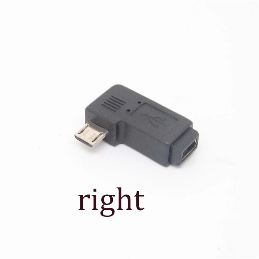 Адаптер Micro USB с прямым углом типа A B штекер для mini Женский Новый адаптер левым 90