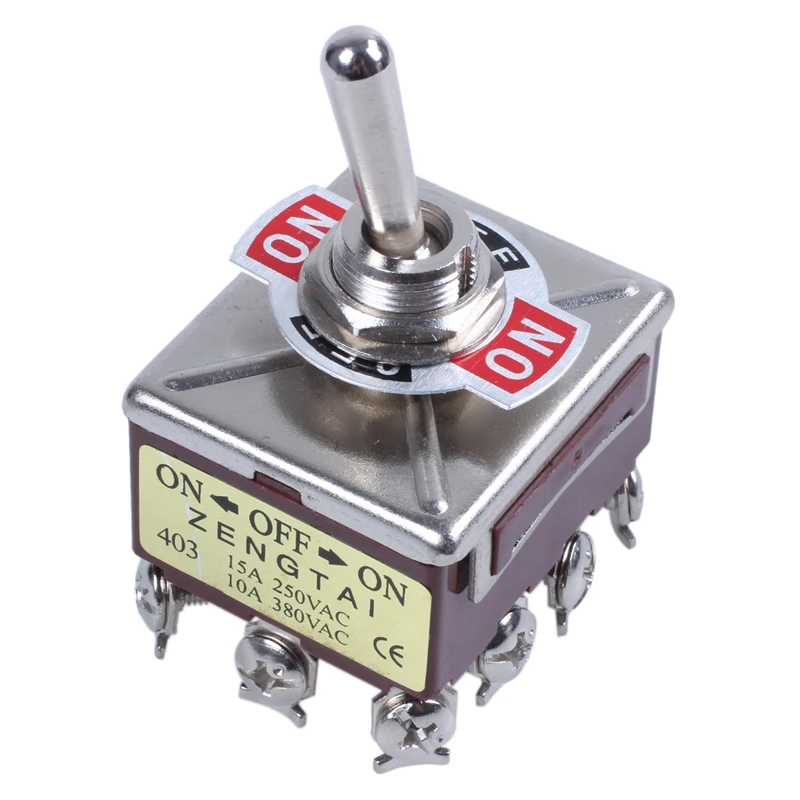 AC 380V 10A ВКЛ./ВЫКЛ./вкл. 3 положения 12 Pin запирающий переключатель 4PDT|Выключатели| |