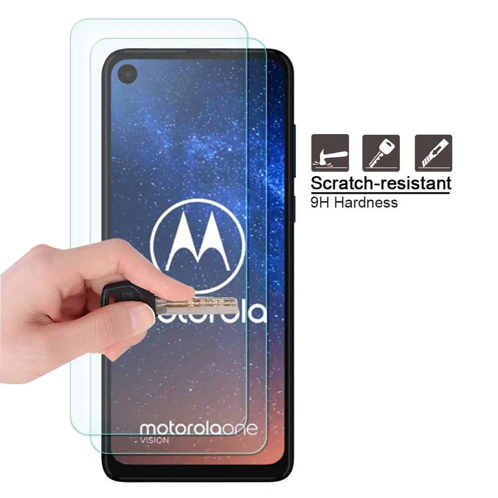 2 шт. для Motorola One Защитная пленка для экрана 9H HD Bubble Free прозрачная защитная пленка для экрана из закаленного стекла для Motorola One Vision