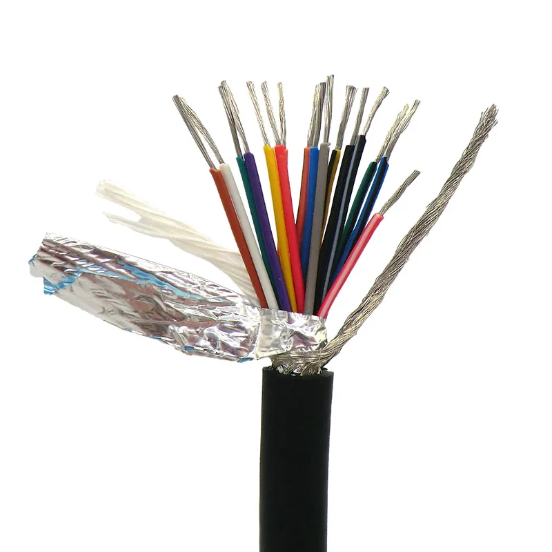 16 жильный Гибкий Экранированный Кабель 0 14 2 мм² контрольный провод 26awg 24awg 22awg