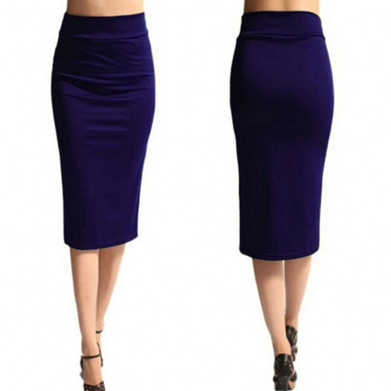 

2020 New Women Skirt Bodycon Skirt Office Women Slim Knee Length High Waist Stretch Sexy Pencil Fashion Skirts Jupe Femme