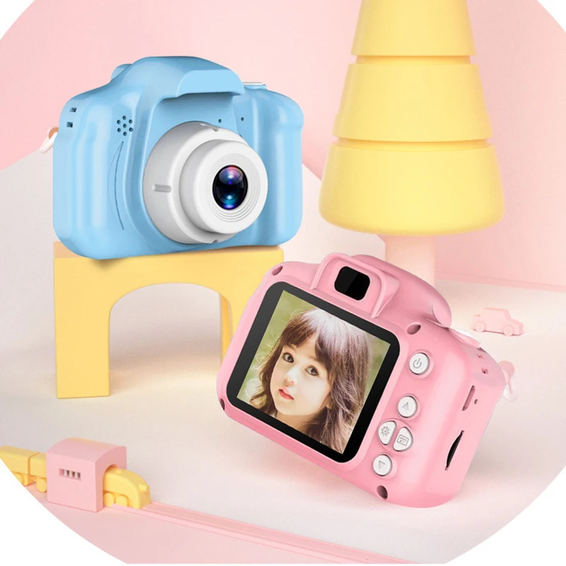 Мини цифровая камера игрушки для детей 2 дюймов HD экран платная фотография Реквизит милый ребенок подарок на день рождения игры на открытом воздухе