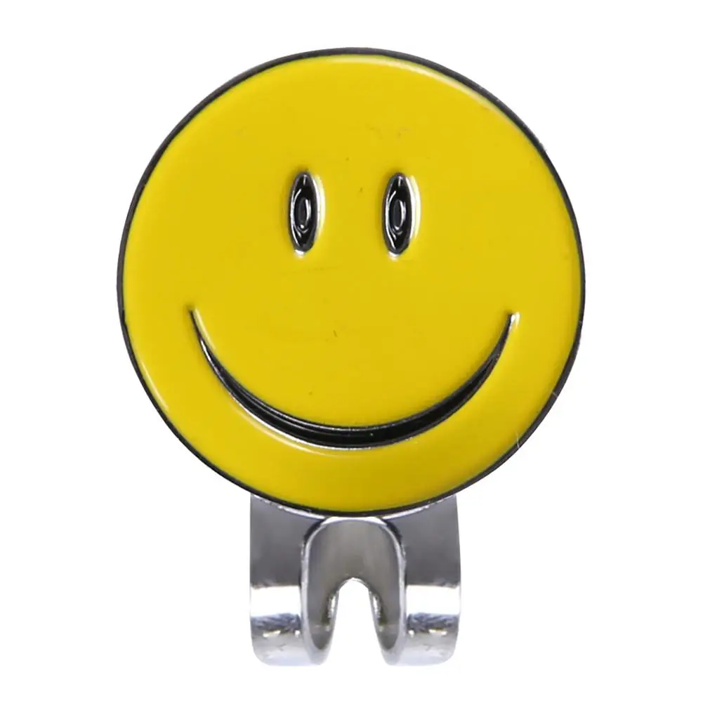 1 шт. крепкая улыбка лицо магнитный сплав шляпа клип отметка для мяча гольфа