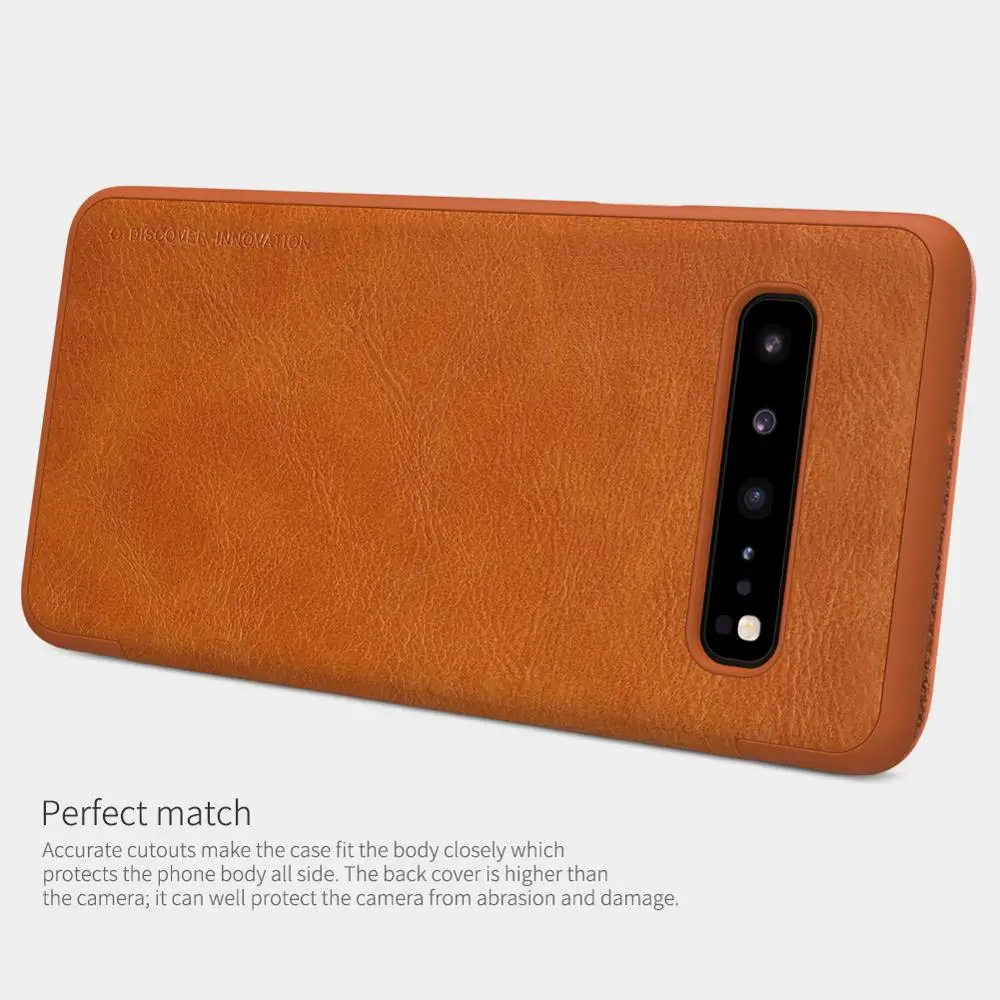 For Samsung Galaxy S10 Note 10 Plus 5G Flip Leather Case NILLKIN Business PU Back Cover With card slot Mobile Phone Bags | Мобильные