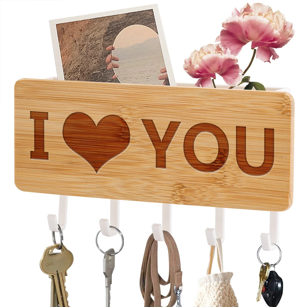 

Wall-hung Type Double Key Holder Hook Wall Mounted Decor Hanging Hooks for Home Decoration Accessories Storage for Living Room