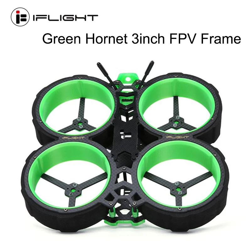 Мини Квадрокоптер Cinewhoop с рамкой 3 дюйма Iflight Green Hornet V3 145 мм ТПУ
