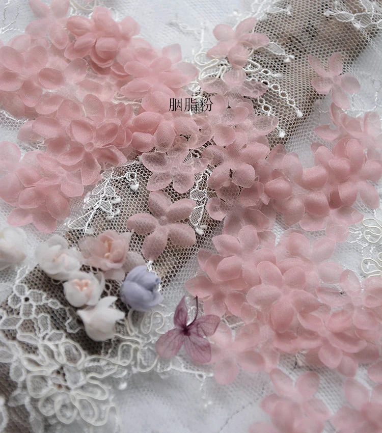 2 3 см органза аксессуары с лепестками Кукла Одежда головной убор Материал ручной