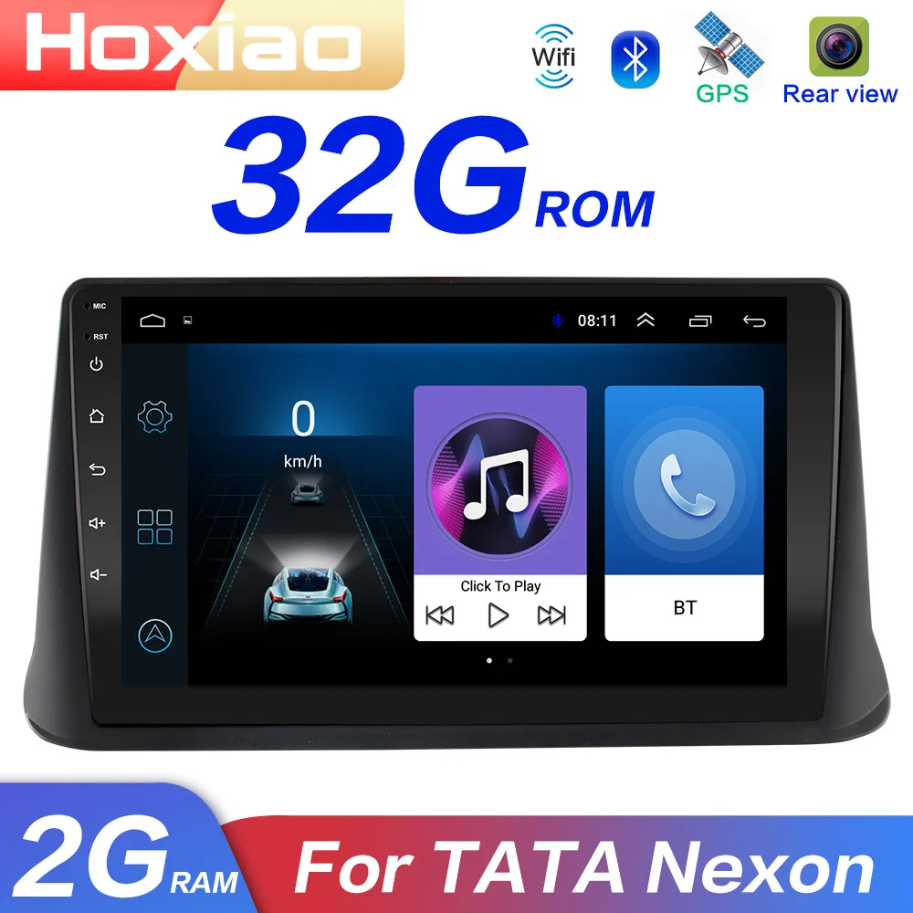 2 Din Android автомобильный радиоприемник для Tata nexon 2018 WiFi FM GPS мультимедийный плеер