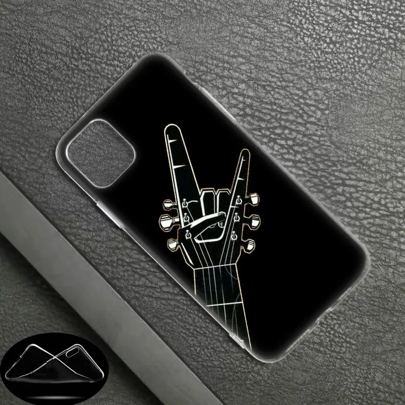 Роскошный мягкий силиконовый чехол для телефона Rock ролл череп для Apple iPhone 11 Pro XS Max X XR 6 6S 7 8 Plus 5 5S SE Модный чехол