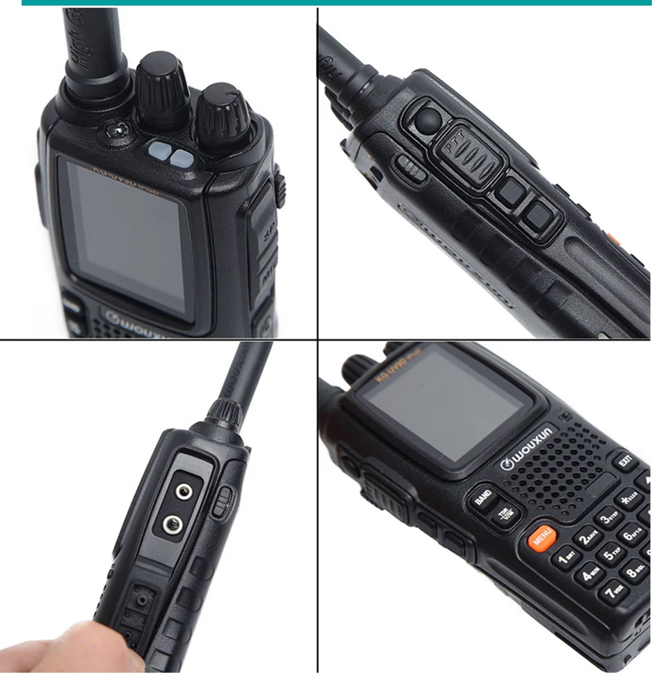 Wouxun KG-UV9D Plus Walkie Talkie CB радиостанция приемопередатчик многодиапазонный Воздушный диапазон частоты 108-136 МГц полицейский 350-390 МГц UV-9R
