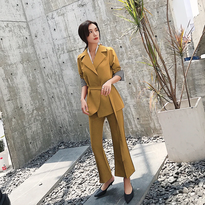 Новые широкие брюки костюм женский богиня Вентилятор маленький из двух частей и