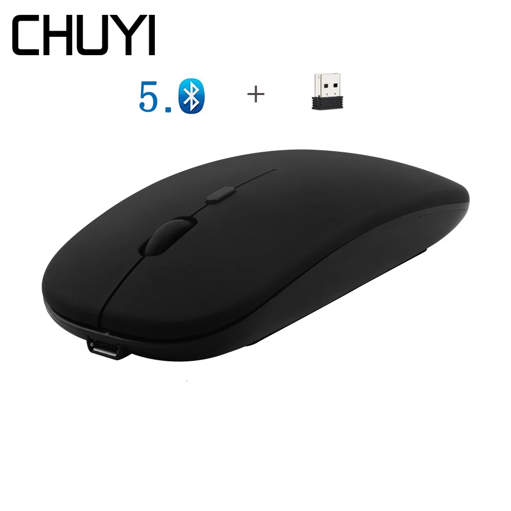 Bluetooth 5 0 беспроводная 2 4G перезаряжаемая Бесшумная Ультратонкая мышь