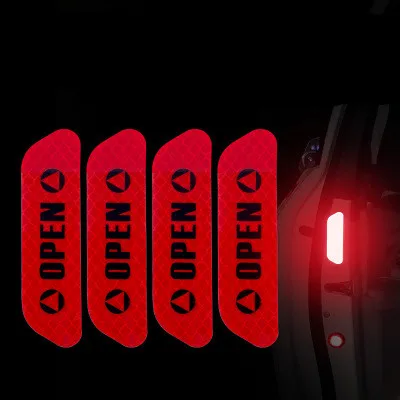4pcs-5LB Автомобильные наклейки Универсальный Безопасный предупреждающий знак светоотражающая лента Авто внешний шлем для мотоцикла, байка супер кристаллическая решетка светоотражающая - Цвет: 4pcs-5LB