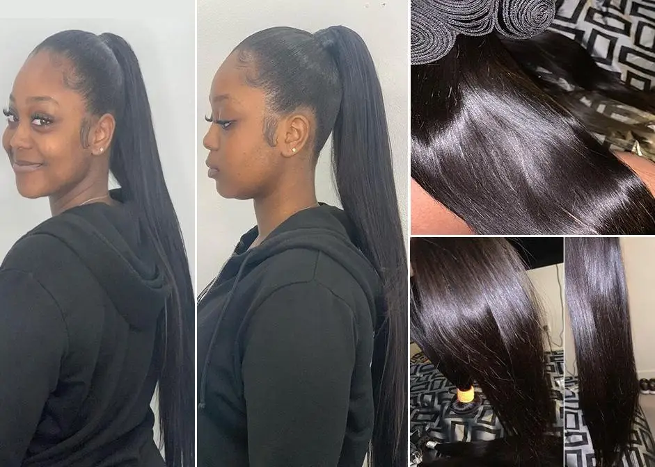 

Straight Hair Bundles Straight Human Hair Bundles 30 36 40 inch Virgin Hair Bundles Brazilian Weave Human Hair Extensions