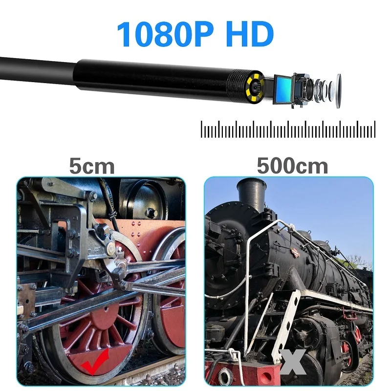 Y13 5,5 мм wifi эндоскоп камера экран дисплей HD1080p Водонепроницаемый 3,5 м/5 м/10 м инспекционный бороскоп для Iphone android телефон