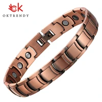 oktrendy magnetic therapy healing bracelets for men copper male health care gift jewelry 3000 gauss energy power 2021 trendy