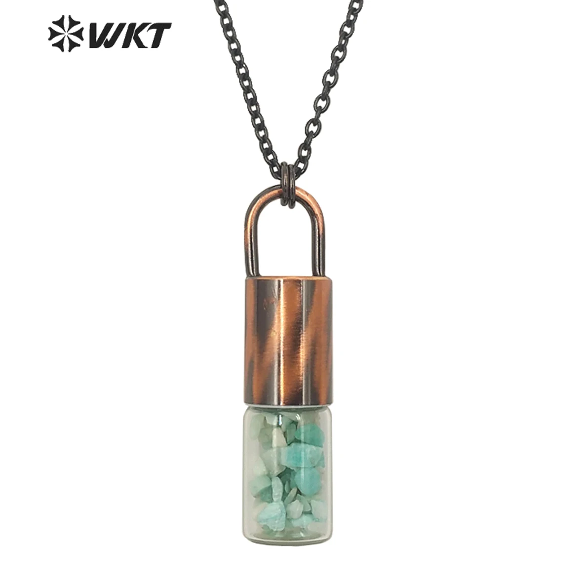 WT-N1324 женское богемное антикварное медное самородящееся ожерелье с бутылкой из