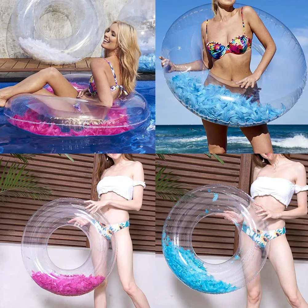 

Swimming Ring Inflatable Swimming Ring With Glitter In Summer Sparkling Colorful Confetti Inflatable Floating Mat For Party