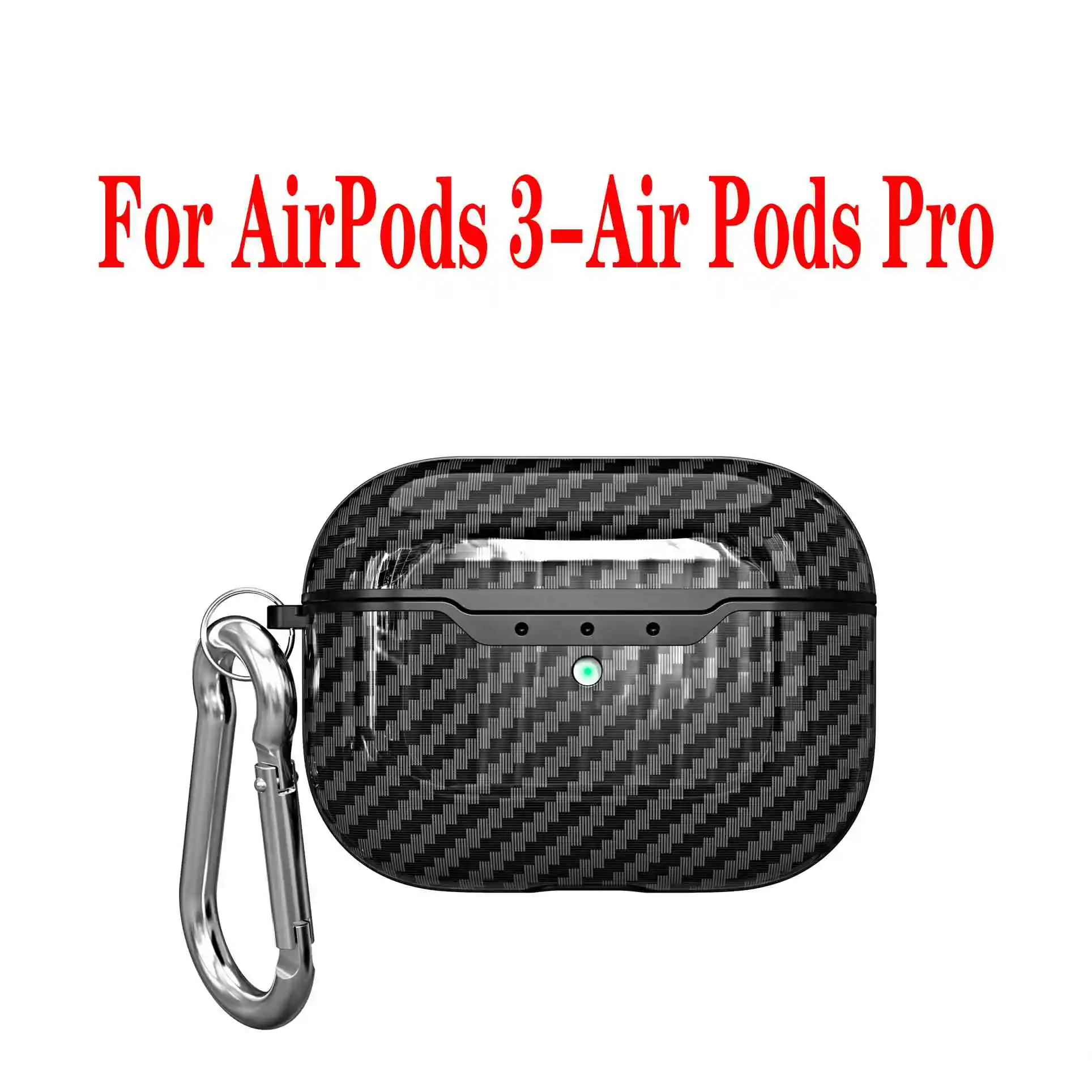 Для AirPods Pro 3 чехол Роскошная кожа личи/углеродное волокно силиконовый защитный чехол для Airpods 2 AirPods 3 Bluetooth чехол для наушников - Цвет: A for AirPods Pro 3