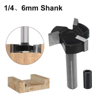 cnc spoilboard surfacing router bits 6mm 14 shank 3 teeth t slot z3 router bit straight edge slotting milling cutter