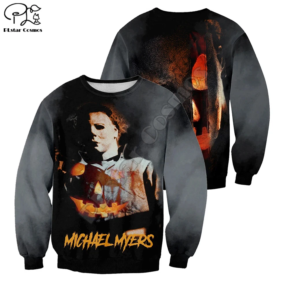 

PLstar Cosmos Halloween Movie Michael Myers Horror Terror Men/Women 3Dprint Men's Hoodie Funny Pullover Harajuku Long Sleeve S15
